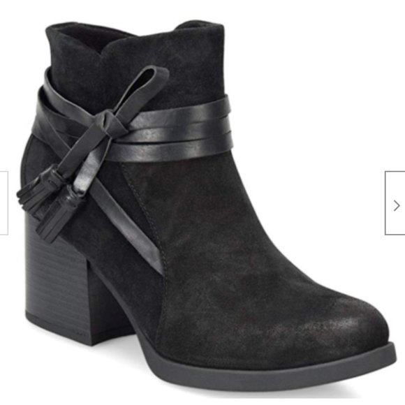 BORN B.O.C AMBER BLACK ANKLE BOOTS WOMENS - Picture 4 of 4
